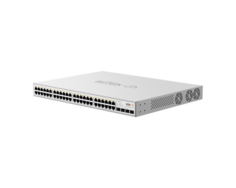 PoE-комутатор 52-портовий керований Wi-Tek WI-PCES352GF гігабітний 48x1000Mbps PoE+, 4xSFP, 370W, Cloud, ONVIF