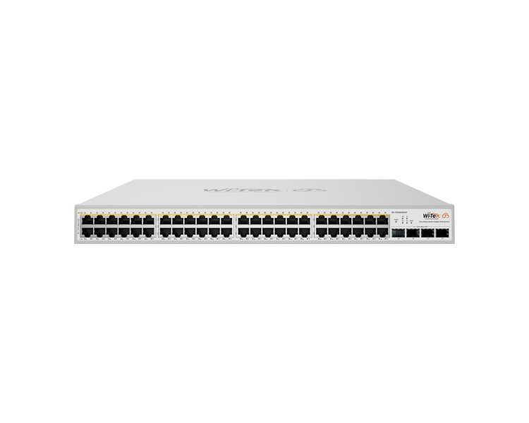PoE-комутатор 52-портовий керований Wi-Tek WI-PCES352GF гігабітний 48x1000Mbps PoE+, 4xSFP, 370W, Cloud, ONVIF