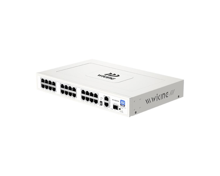 PoE-комутатор 27-портовий некерований Wiking WK-PS227GF, 24x100Mbps PoE, 2x1000Mbps Uplink, 1x1000Mbps SFP, 270W