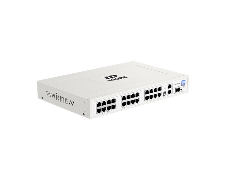 PoE-комутатор 27-портовий некерований Wiking WK-PS227GF, 24x100Mbps PoE, 2x1000Mbps Uplink, 1x1000Mbps SFP, 270W
