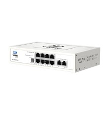 PoE-комутатор 10-портовий некерований Wiking WK-PS310-HP гігабітний, 8x1000Mbps PoE, 2x1000Mbps Uplink, 110W