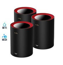 Маршрутизатор WiFi Mesh-система WiFi 6 2.5G Cudy M3000 Black (3-Pack) 3 штуки дводіапазонні AX3000