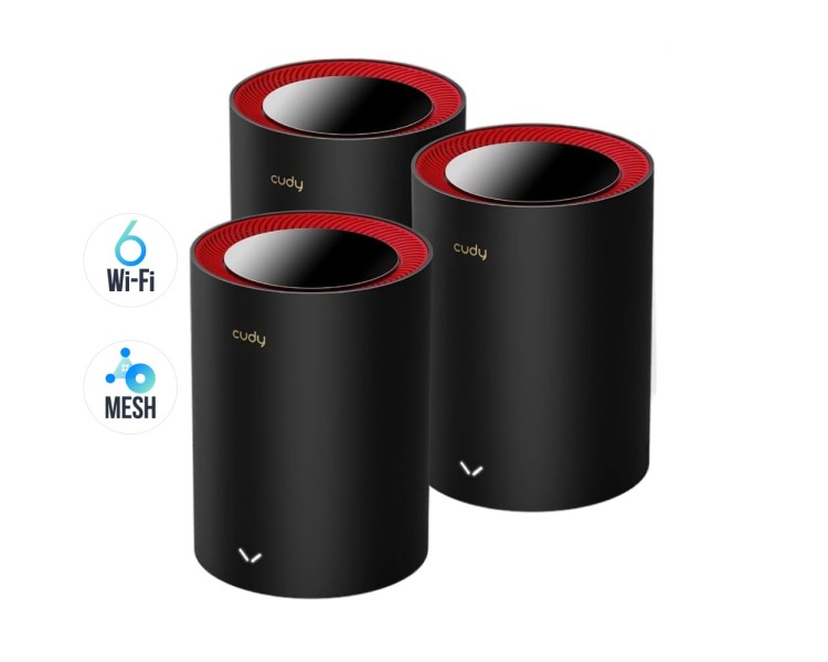 Маршрутизатор WiFi Mesh-система WiFi 6 2.5G Cudy M3000 Black (3-Pack) 3 штуки дводіапазонні AX3000