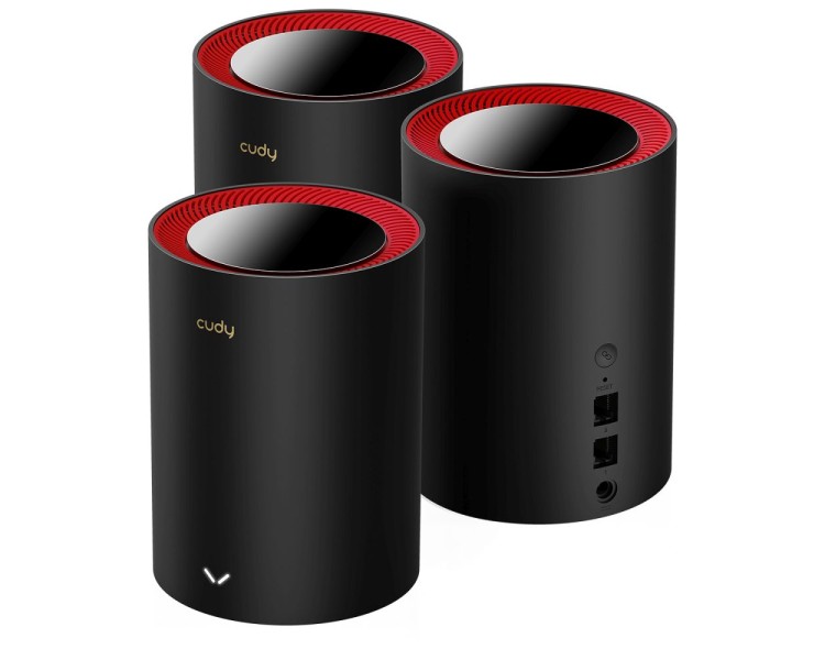 Маршрутизатор WiFi Mesh-система WiFi 6 2.5G Cudy M3000 Black (3-Pack) 3 штуки дводіапазонні AX3000