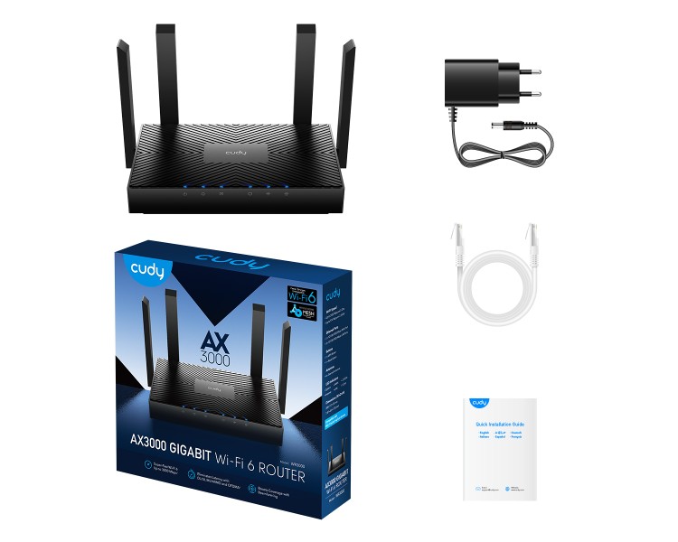 WiFi 6 Mesh-маршрутизатор Cudy WR3000 дводіапазонний гігабітний AX3000