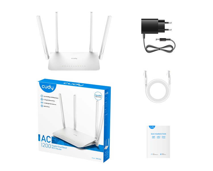 WiFi 5 Mesh-маршрутизатор Cudy WR1300 дводіапазонний гігабітний AC1200