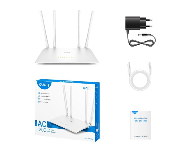 WiFi 5 маршрутизатор Cudy WR1200 дводіапазонний AC1200