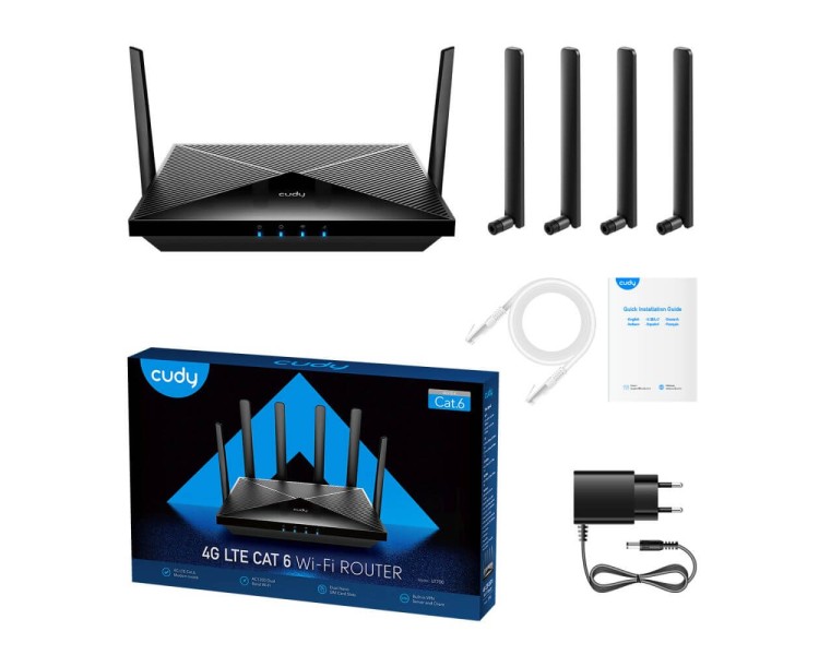 WiFi 5 Mesh 4G LTE-маршрутизатор Cudy LT700 CAT6 дводіапазонний гігабітний АС1200