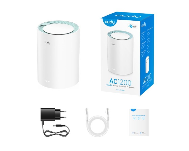 Маршрутизатор WiFi Mesh-система WiFi 5 Cudy M1300 (1-Pack) дводіапазонний гігабітний AC1200