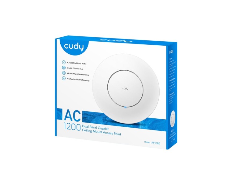 Точка доступу WiFi 5 Cudy AP1300 з підтримкою Mesh дводіапазонна гігабітна