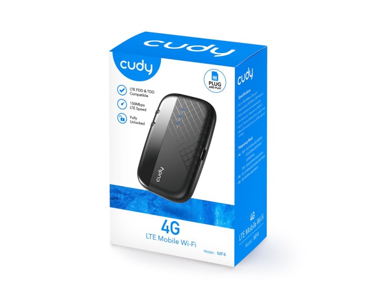 Мобільний 4G LTE WiFi-маршрутизатор Cudy MF4 CAT4 з акумуляторною батареєю 2000mAh