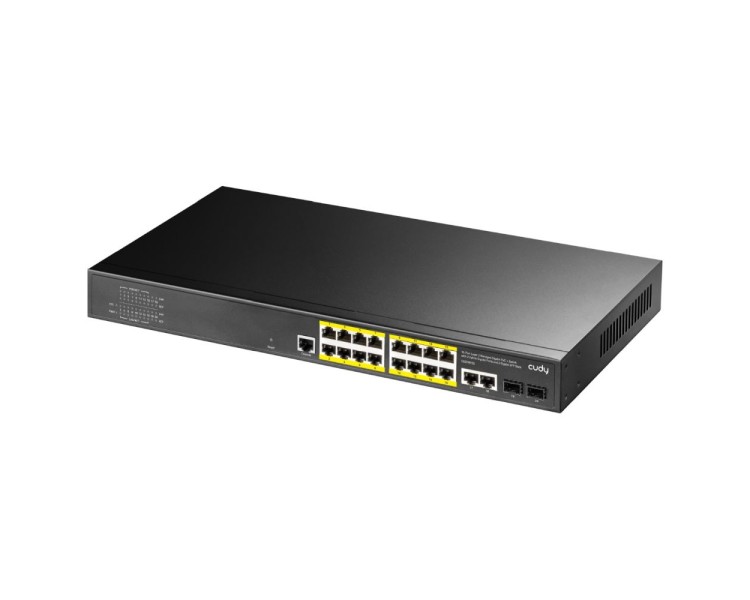 PoE-комутатор 21-портовий керований L2 Cudy GS2018PS2-200W гігабітний з 16 портами PoE, 200W