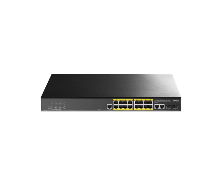 PoE-комутатор 21-портовий керований L2 Cudy GS2018PS2-200W гігабітний з 16 портами PoE, 200W