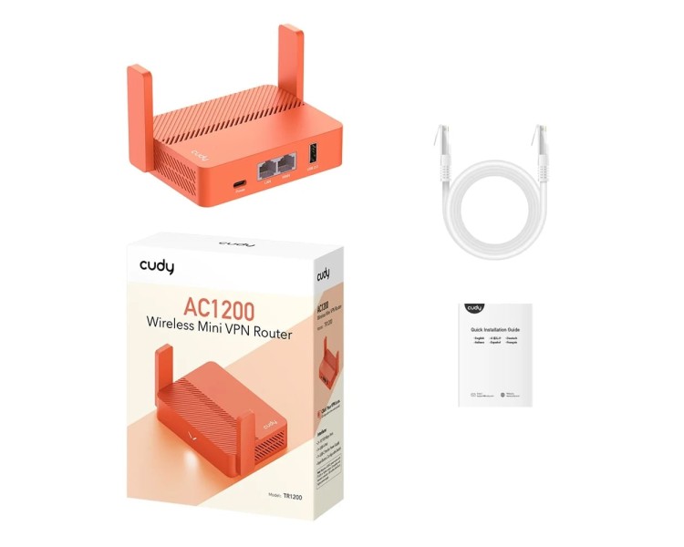 WiFi 5 Mesh-маршрутизатор Cudy TR1200 дводіапазонний портативний AC1200