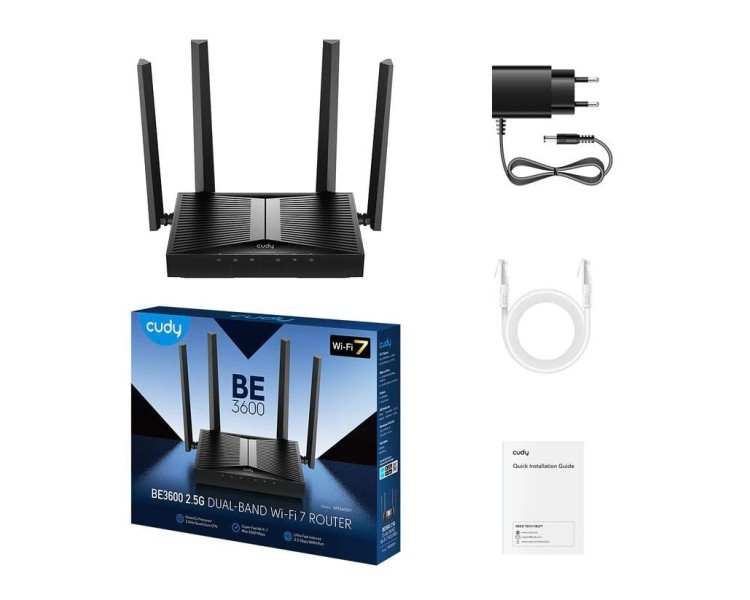 WiFi 7 Mesh-маршрутизатор Cudy WR3600H 2.5G дводіапазонний BE3600