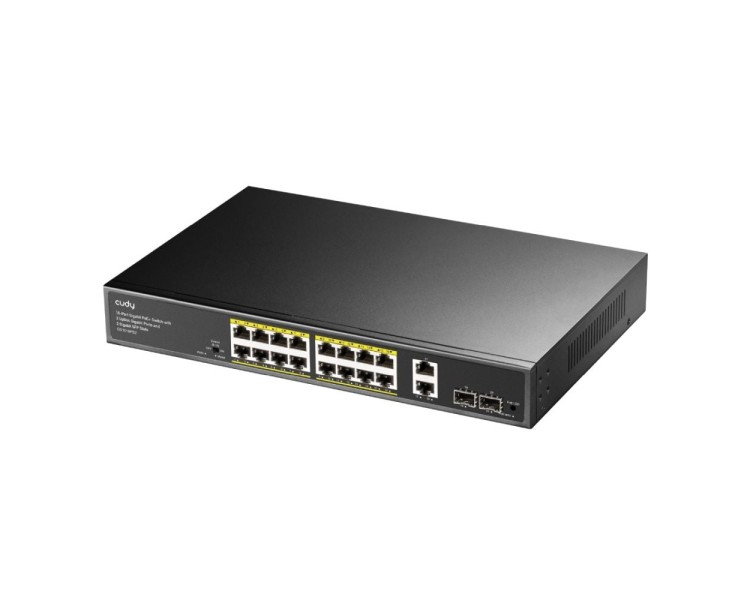 PoE-комутатор 20-портовий некерований Cudy GS1018PS2 гігабітний з 16 портами PoE+, 200W