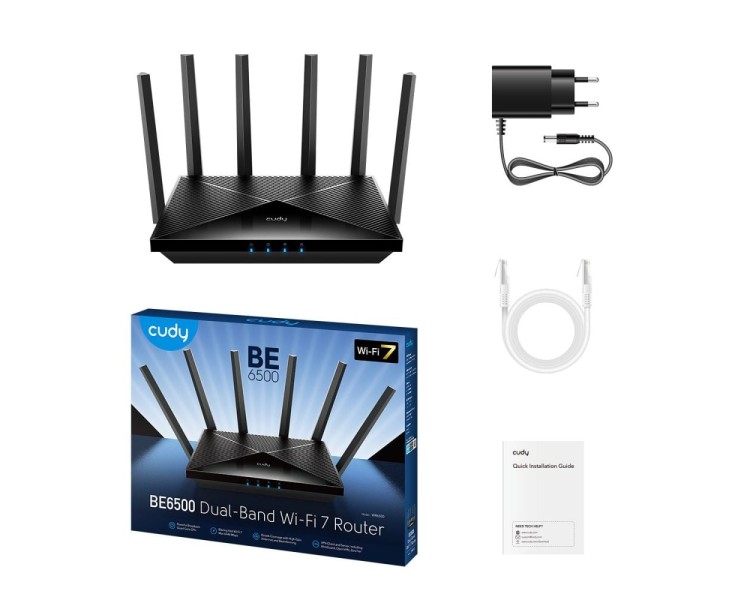 WiFi 7 Mesh-маршрутизатор 2.5G Cudy WR6500H дводіапазонний BE6500