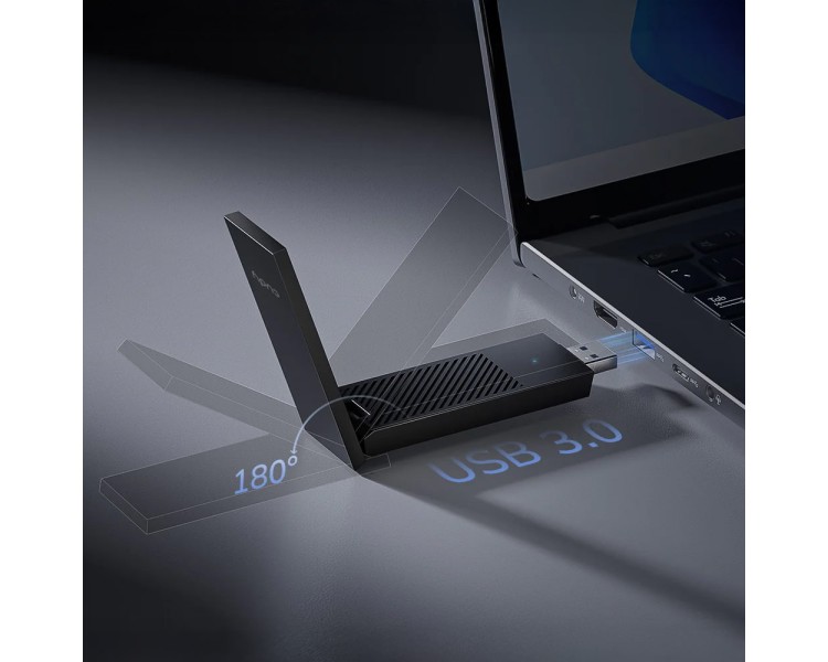 Адаптер WiFi 6E Cudy WU5400 тридіапазонний з USB 3.0 AX5400