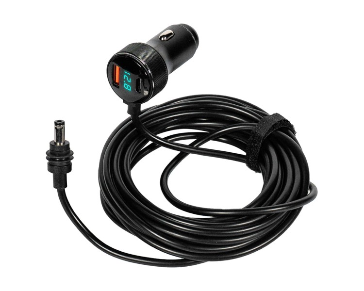 Кабель живлення для Starlink Mini E-NET автомобільний прикурювач/DC з USB Type-C та LED 5м
