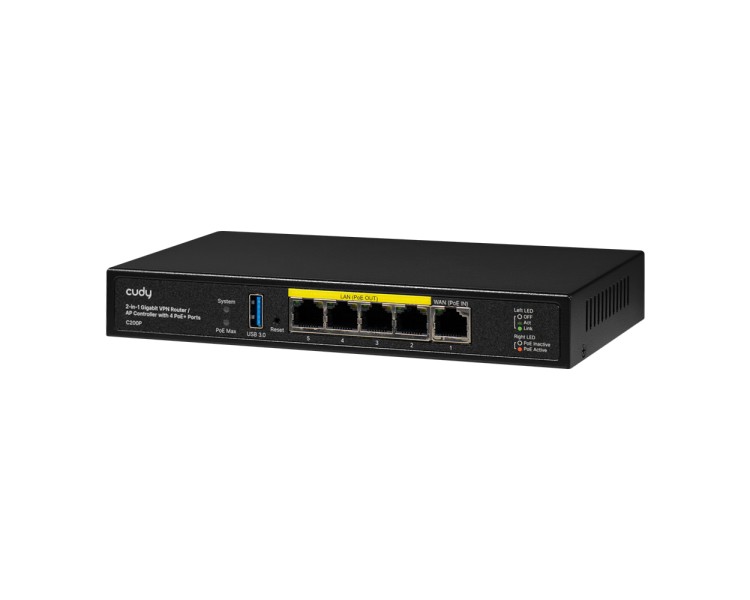Контролер точок доступу AP / гігабітний VPN-маршрутизатор Cudy C200P з 4 портами PoE+