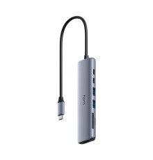 USB-C хаб 7-в-1 Cudy UH407 HDMI 4K@60Hz, 2 USB-A, 2 USB-C, SD-card, TF-card