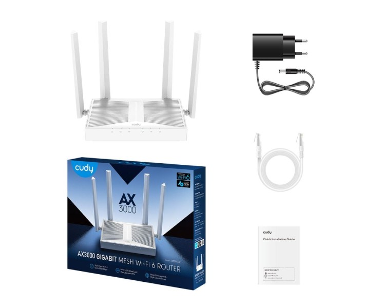 WiFi 6 Mesh-маршрутизатор Cudy WR3000E дводіапазонний гігабітний AX3000
