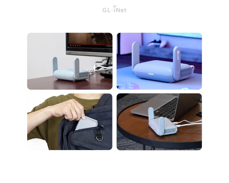 WiFi 6 маршрутизатор GL.iNet Beryl AX (GL-MT3000-EU) 2.5G дводіапазонний портативний