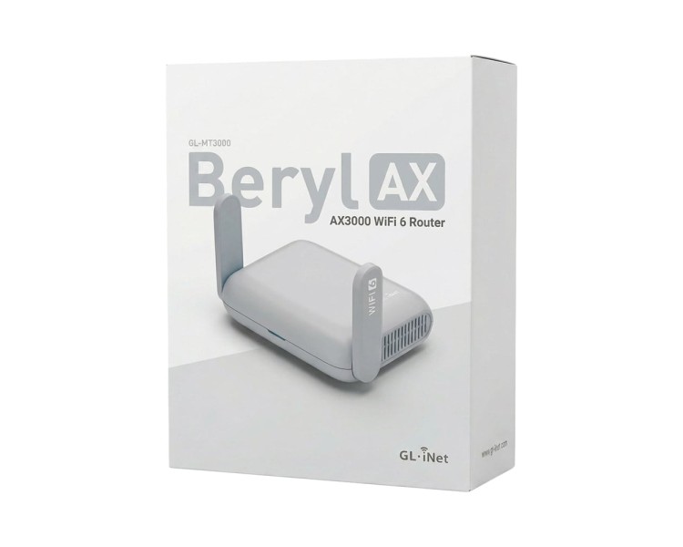 WiFi 6 маршрутизатор GL.iNet Beryl AX (GL-MT3000-EU) 2.5G дводіапазонний портативний