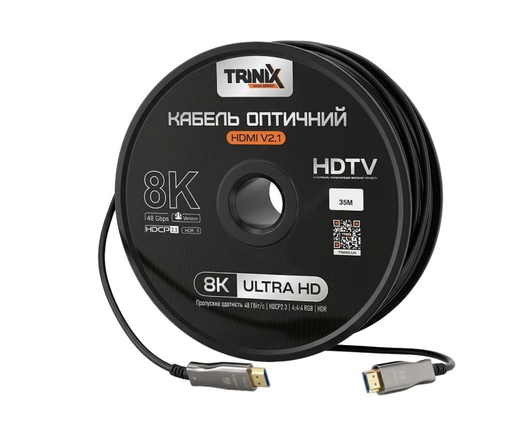 Кабель HDMI V2.1 оптичний 35м Trinix (AOC-HDMI8k-35m)
