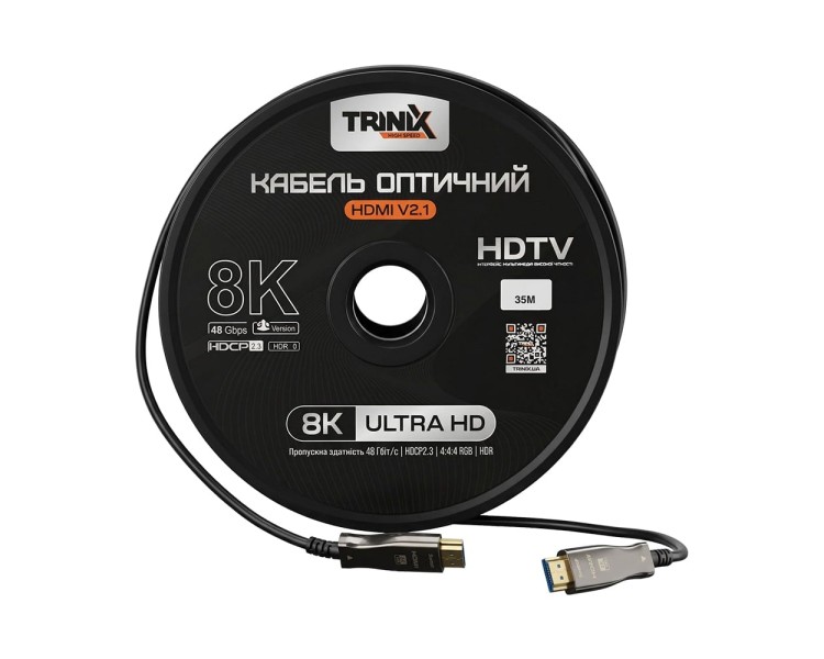 Кабель HDMI V2.1 оптичний 35м Trinix (AOC-HDMI8k-35m)