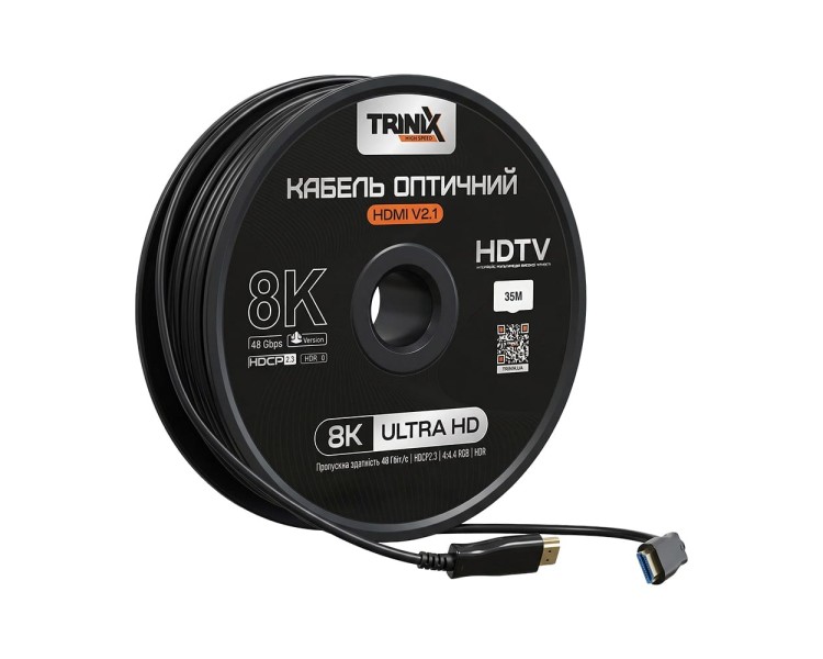 Кабель HDMI V2.1 оптичний 35м Trinix (AOC-HDMI8k-35m)