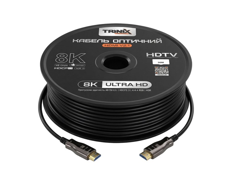 Кабель HDMI V2.1 оптичний 35м Trinix (AOC-HDMI8k-35m)