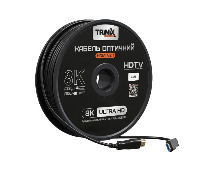 Кабель HDMI V2.1 оптичний 45м Trinix (AOC-HDMI8k-45m)