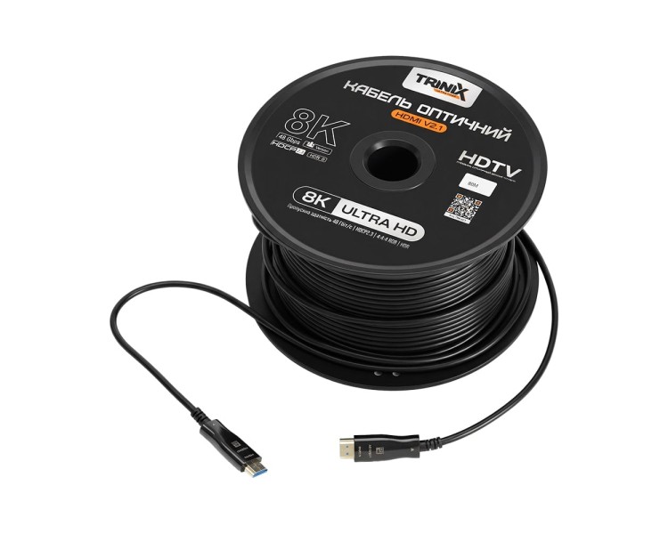 Кабель HDMI V2.1 оптичний 80м Trinix (AOC-HDMI8k-80m)