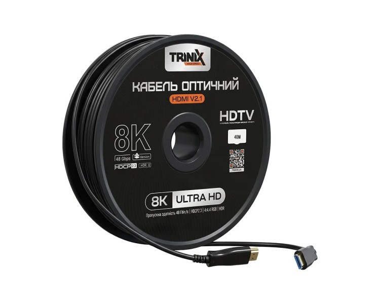 Кабель HDMI V2.1 оптичний 40м Trinix (AOC-HDMI8k-40m)
