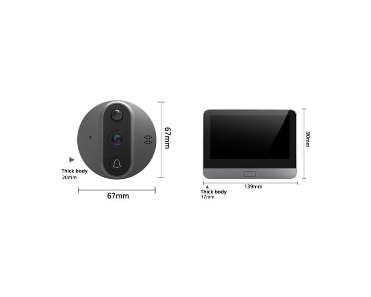 Комплект відеодзвінка з домофоном з WiFi Light Vision VLC-300IVP(Tuya)