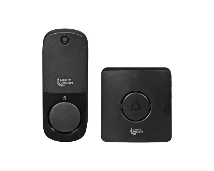 Дверний WiFi дзвінок Light Vision VLC-DR10T(Tuya) Black з ІЧ-датчиком руху