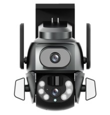 IP PTZ-відеокамера з WiFi 4Mp (2*2Mp) Light Vision VLC-9692WI10ZL f=4+8mm, ІЧ+LED-підсвічування, з мікрофоном