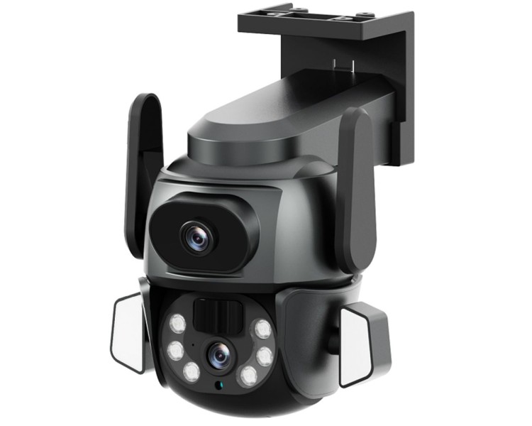 IP PTZ-відеокамера з WiFi 4Mp (2*2Mp) Light Vision VLC-9692WI10ZL f=4+8mm, ІЧ+LED-підсвічування, з мікрофоном