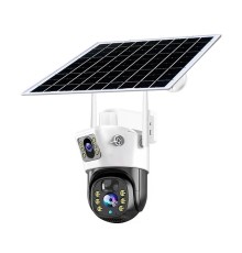 IP PTZ-відеокамера автономна з 4G та сонячною панеллю 2Mp+2Mp Light Vision VLC-9192IG/2C (Solar) White f=4mm, на акумуляторних батареях