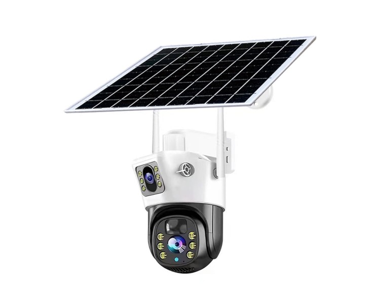 IP PTZ-відеокамера автономна з 4G та сонячною панеллю 2Mp+2Mp Light Vision VLC-9192IG/2C (Solar) White f=4mm, на акумуляторних батареях