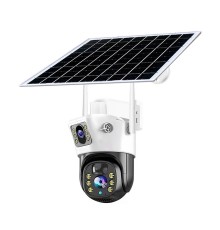IP PTZ-відеокамера автономна з WiFi та сонячною панеллю 2Mp+2Mp Light Vision VLC-9192WIA/2C (Solar) White f=4mm, на акумуляторних батареях