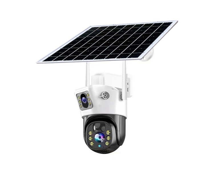 IP PTZ-відеокамера автономна з WiFi та сонячною панеллю 2Mp+2Mp Light Vision VLC-9192WIA/2C (Solar) White f=4mm, на акумуляторних батареях