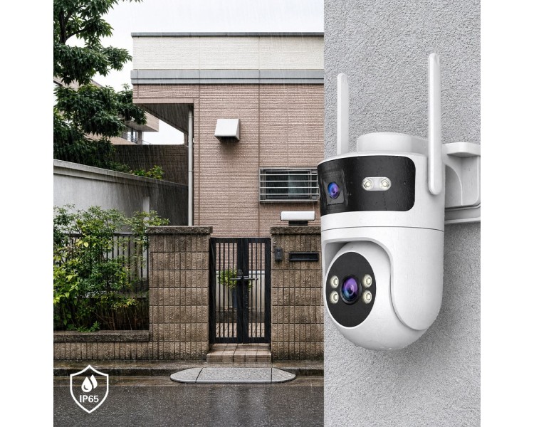 IP PTZ-відеокамера з WiFi 4Mp+4Mp Light Vision VLC-9304WI/2C (Tuya) f=4mm, ІЧ+LED-підсвічування, з мікрофоном