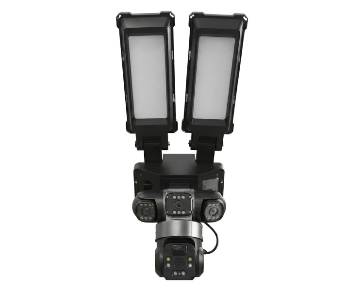 IP PTZ-відеокамера автономна з WiFi, прожектором та сонячною панеллю 3Mp+3Mp+3Mp Light Vision VLC-1223WIL/3C (Lamp+Solar) f=4mm, на акумуляторних батареях