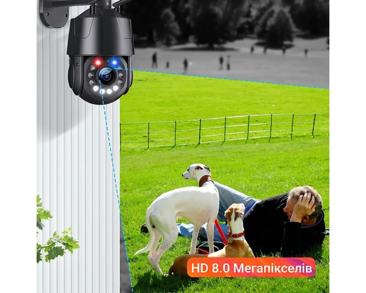 IP PTZ-відеокамера з WiFi 8Mp Light Vision VLC-9808-PTZ20(CamHi) f=4.7-94mm 20x, з мікрофоном