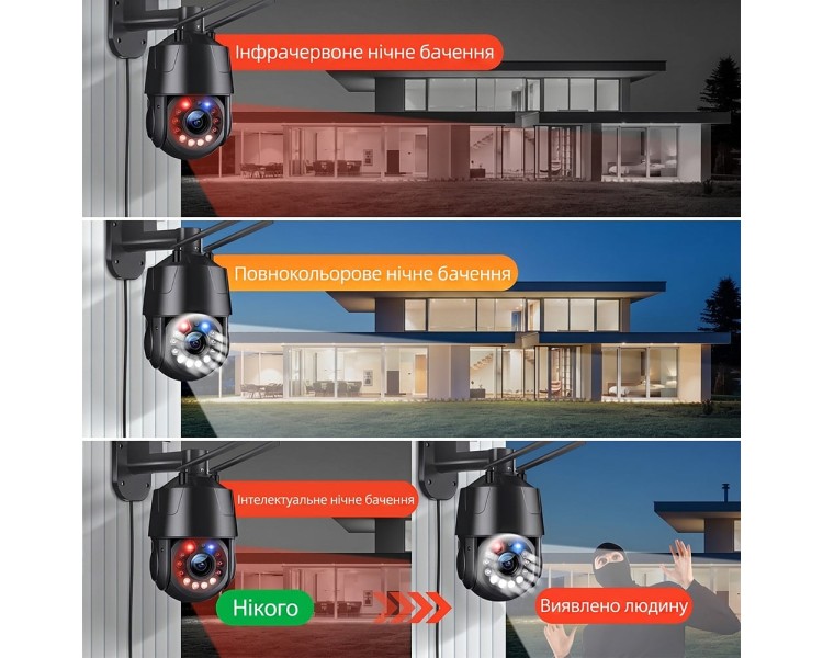 IP PTZ-відеокамера з WiFi 8Mp Light Vision VLC-9808-PTZ20(CamHi) f=4.7-94mm 20x, з мікрофоном
