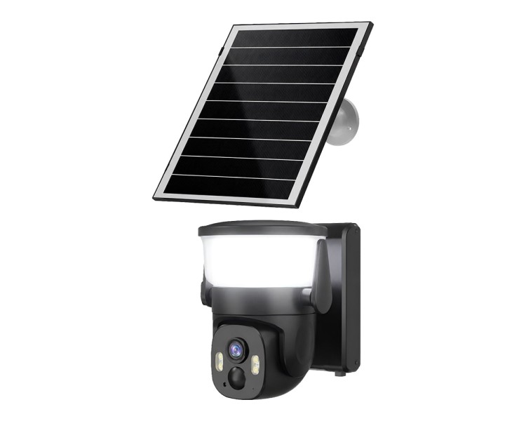 IP PTZ-відеокамера автономна з WiFi, прожектором та сонячною панеллю 3Mp Light Vision VLC-6103WLS Black (Lamp+Solar) (CareCam Pro) f=3.6mm, на акумуляторних батареях