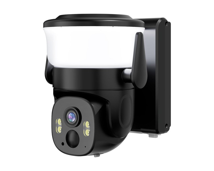 IP PTZ-відеокамера автономна з WiFi, прожектором та сонячною панеллю 3Mp Light Vision VLC-6103WLS Black (Lamp+Solar) (CareCam Pro) f=3.6mm, на акумуляторних батареях