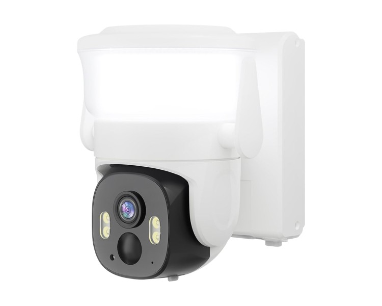IP PTZ-відеокамера автономна з WiFi, прожектором та сонячною панеллю 3Mp Light Vision VLC-6103WLS White (Lamp+Solar) (CareCam Pro) f=3.6mm, на акумуляторних батареях